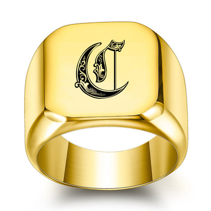 Bague Initiale Noble Classique | Or