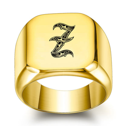Bague Initiale Noble Classique | Or