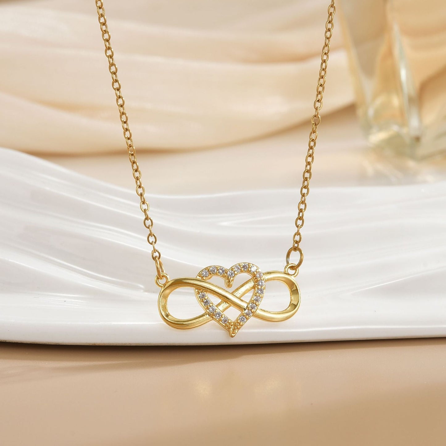 Collier Nœud Amour Infini | Or