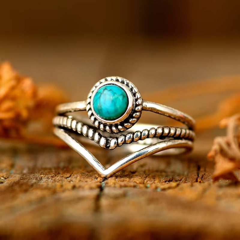 Bague Perles Turquoise Velora | Or