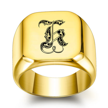 Bague Initiale Noble Classique | Or