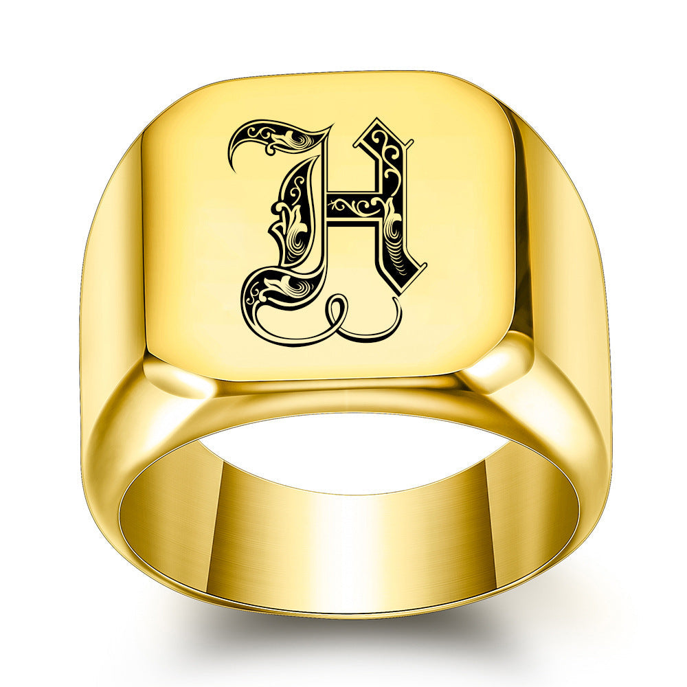 Bague Initiale Noble Classique | Or