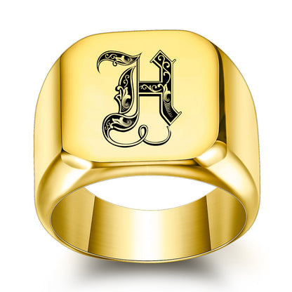 Bague Initiale Noble Classique | Or