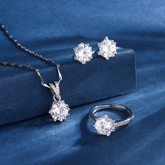 Parure Aria Flocon de Neige | Or Blanc