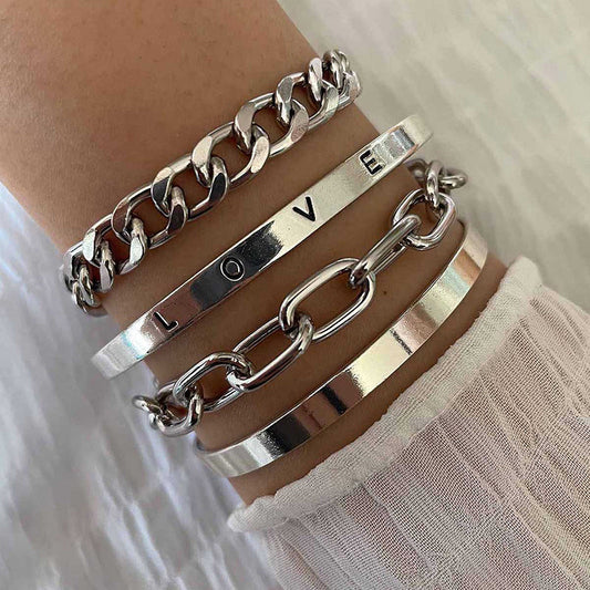 Parure Bracelets Elan Mercer | Or Blanc