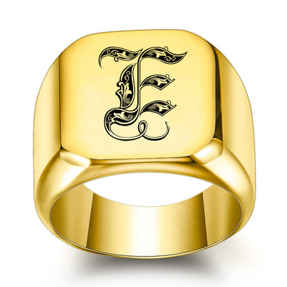 Bague Initiale Noble Classique | Or
