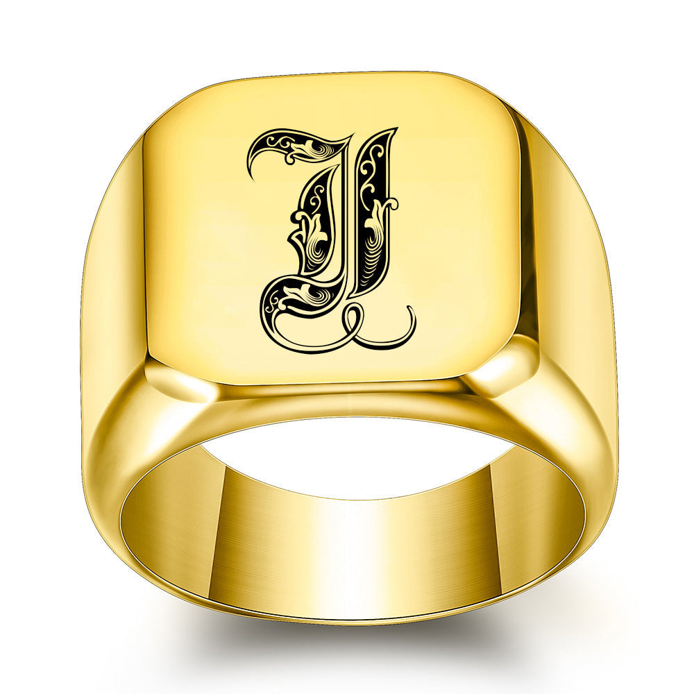 Bague Initiale Noble Classique | Or