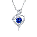 Collier Cœur Rose Poudré | Or Blanc