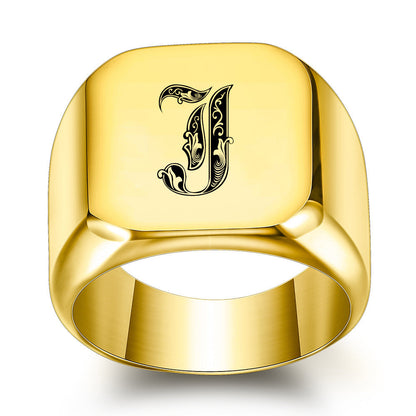 Bague Initiale Noble Classique | Or