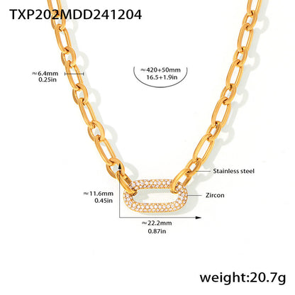 Parure Bijoux Maille Épaisse Pavée | Or
