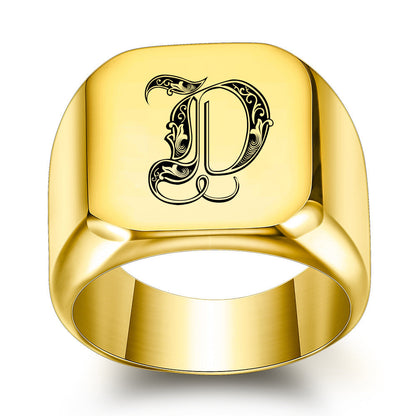 Bague Initiale Noble Classique | Or