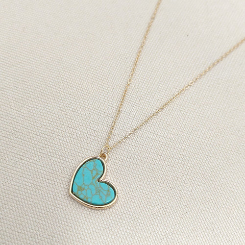 Collier Amour Turquoise | Or