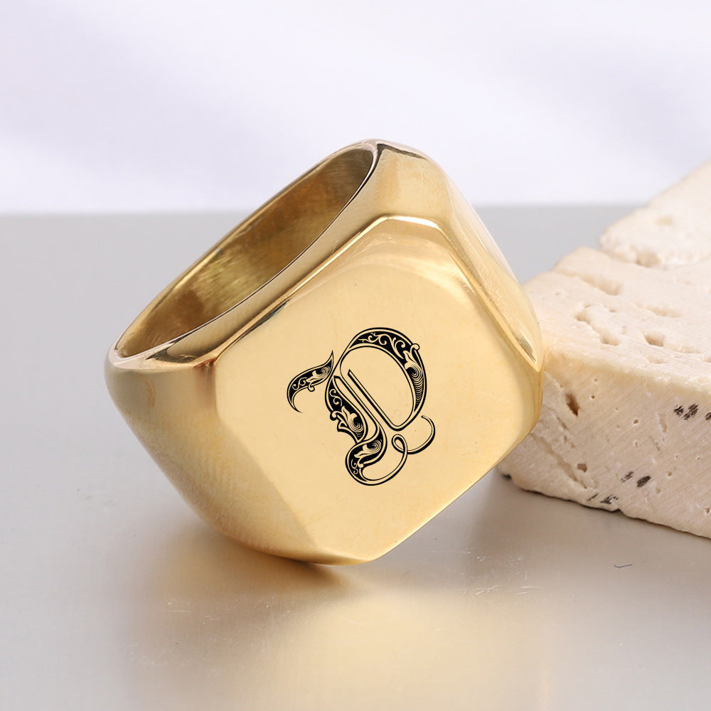 Bague Initiale Noble Classique | Or