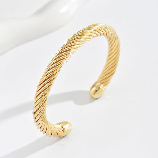 Bracelet Manchette Torsadée Prime | Or