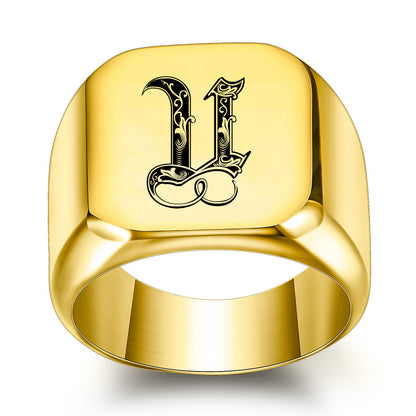 Bague Initiale Noble Classique | Or