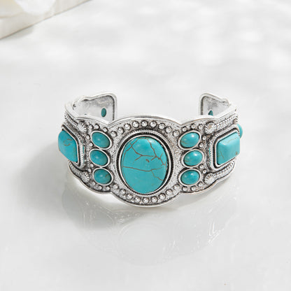 Bracelet Manchette Valencrest Ciel | Or Blanc