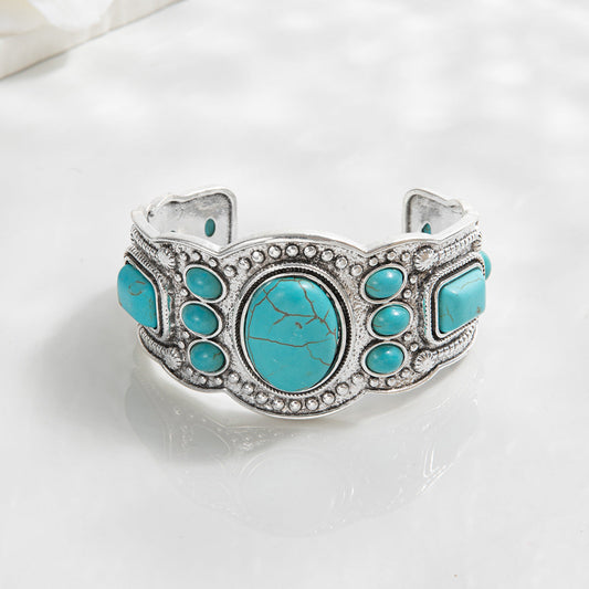 Bracelet Manchette Valencrest Ciel | Or Blanc