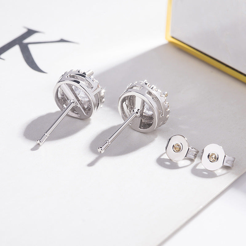 Boucles d'Oreilles Étincelle Solea | Or Blanc