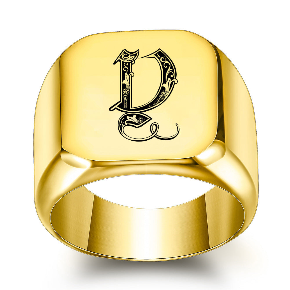 Bague Initiale Noble Classique | Or