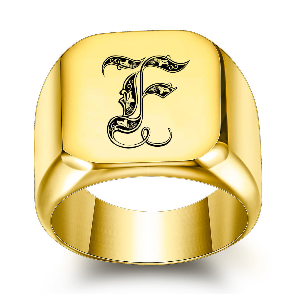 Bague Initiale Noble Classique | Or