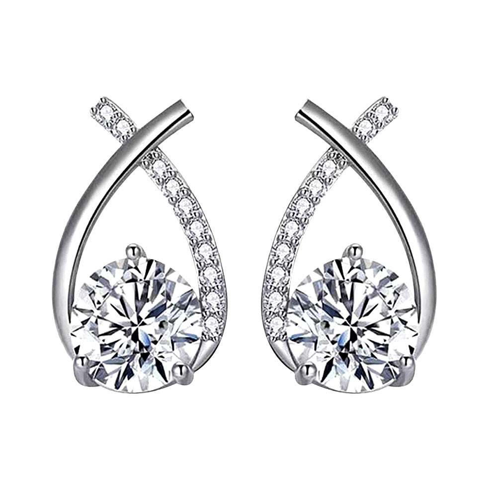 Boucles d'Oreilles Arielle | Or Blanc