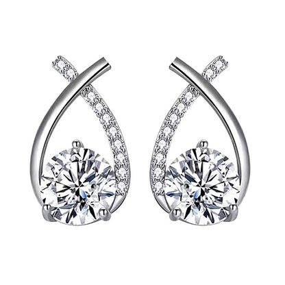 Boucles d'Oreilles Arielle | Or Blanc