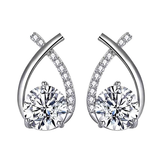 Boucles d'Oreilles Arielle | Or Blanc