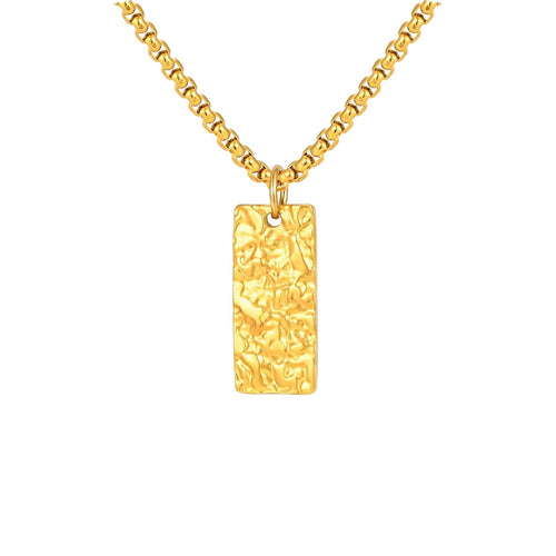 Collier Barre Martelée Ziven | Or