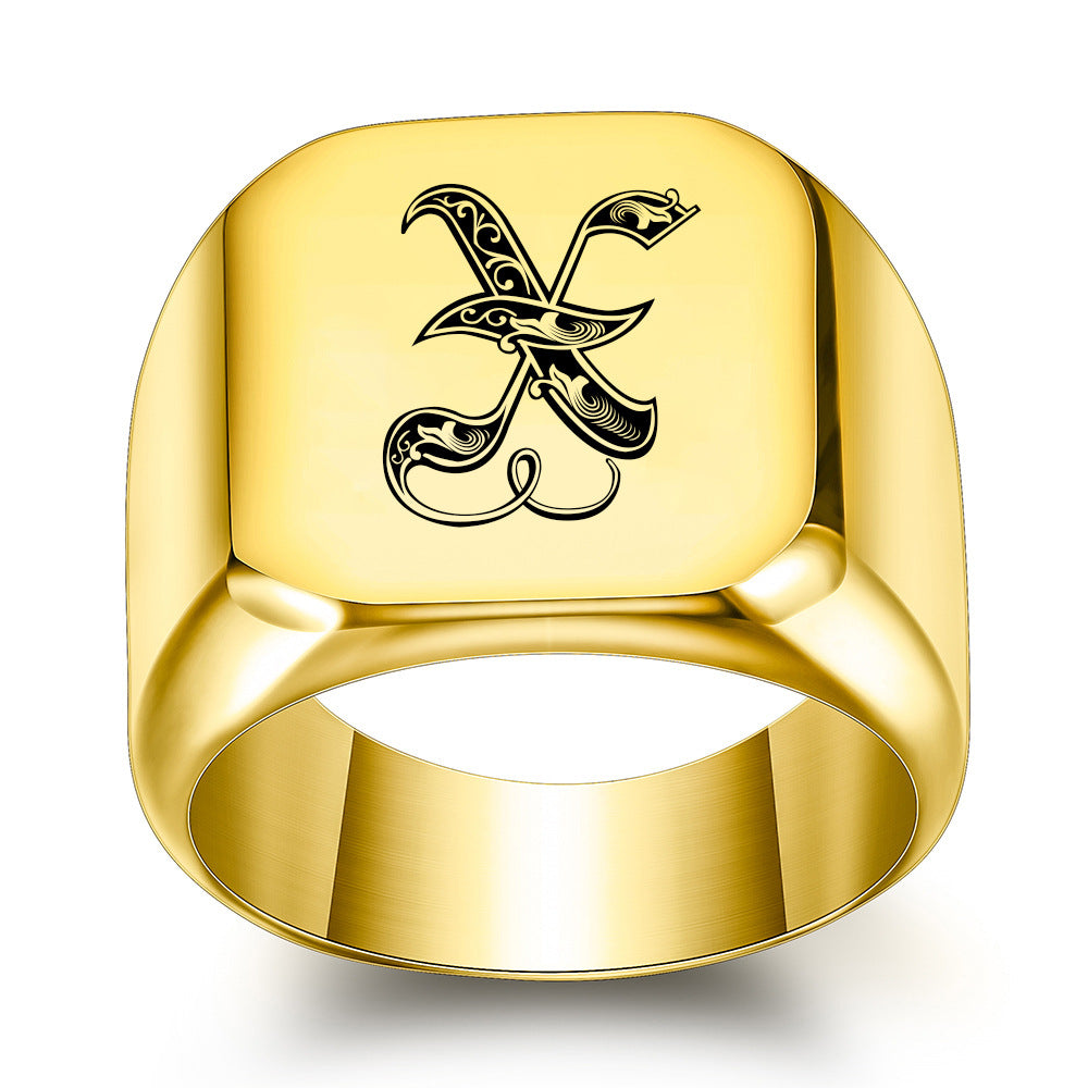 Bague Initiale Noble Classique | Or
