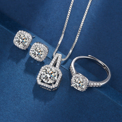 Parure Carré Radiant Aria | Or Blanc