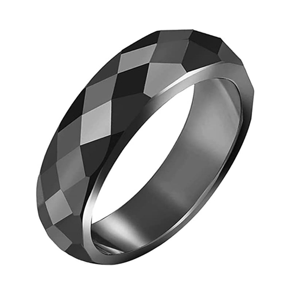 Bague Facette Minimaliste | Finition Noire