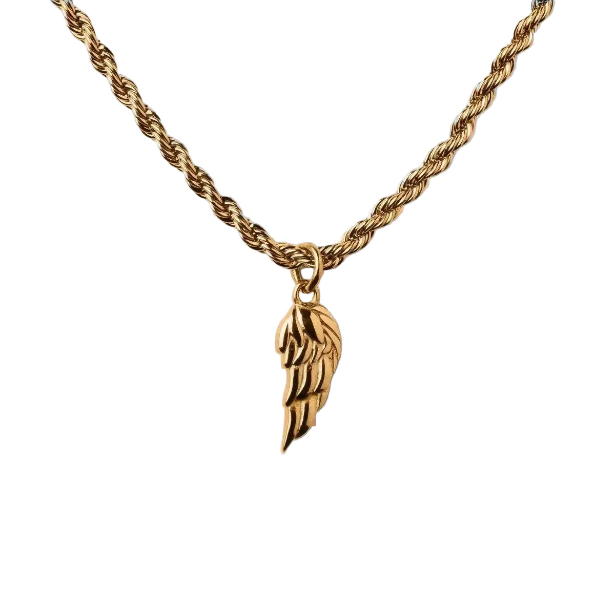 Collier Pendentif Aile Elio | Or Blanc