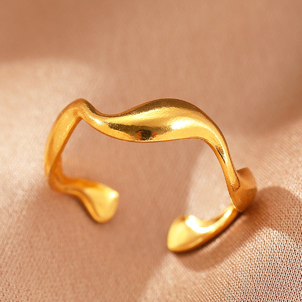 Bague Flux Lisse Elyra | Or