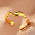Bague Flux Lisse Elyra | Or