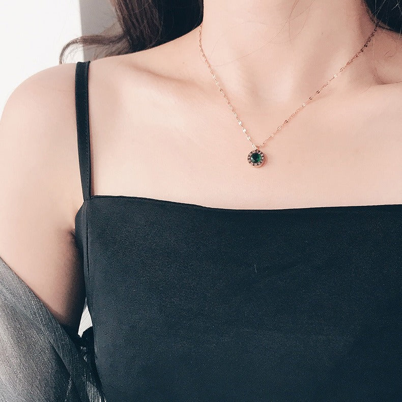 Collier Cadran Émeraude | Or