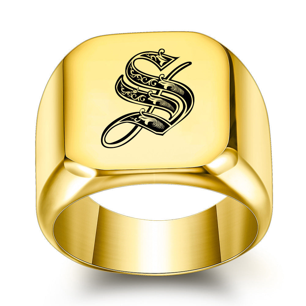 Bague Initiale Noble Classique | Or