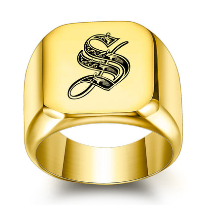 Bague Initiale Noble Classique | Or