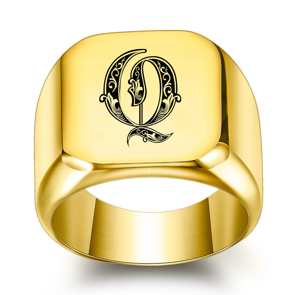 Bague Initiale Noble Classique | Or