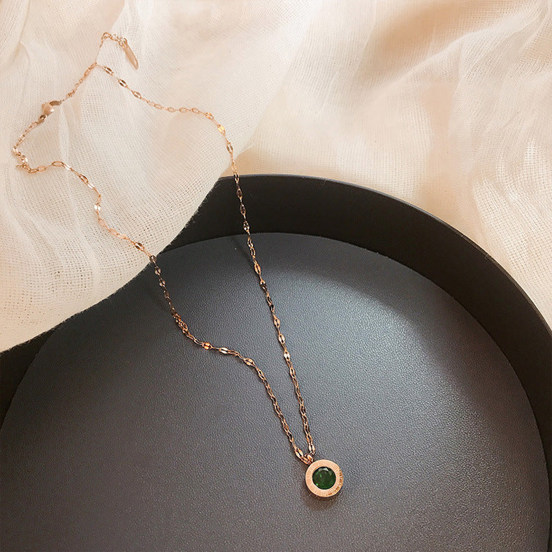 Collier Cadran Émeraude | Or