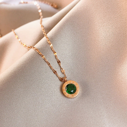 Collier Cadran Émeraude | Or