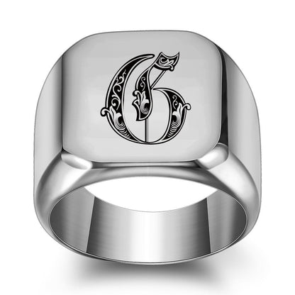Bague Initiale Noble Classique | Or Blanc