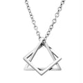 Collier Pendentif Axe Zevran | Or Blanc
