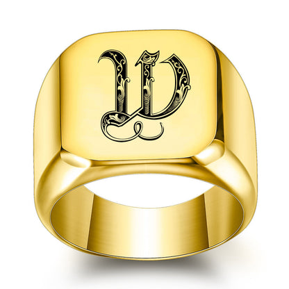 Bague Initiale Noble Classique | Or