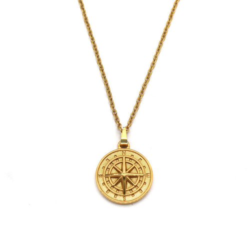Collier Pendentif Boussole | Or