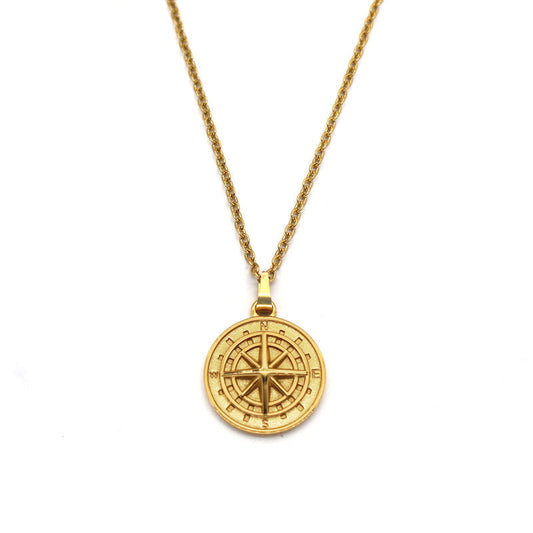 Collier Pendentif Boussole | Or