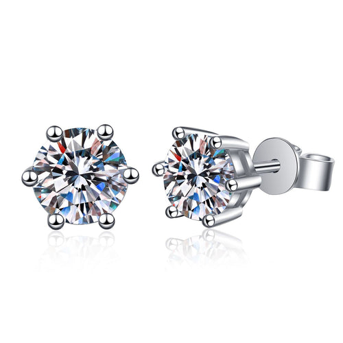 Boucles d'Oreilles Celeste Luxe | Or Blanc
