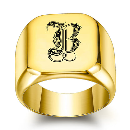 Bague Initiale Noble Classique | Or