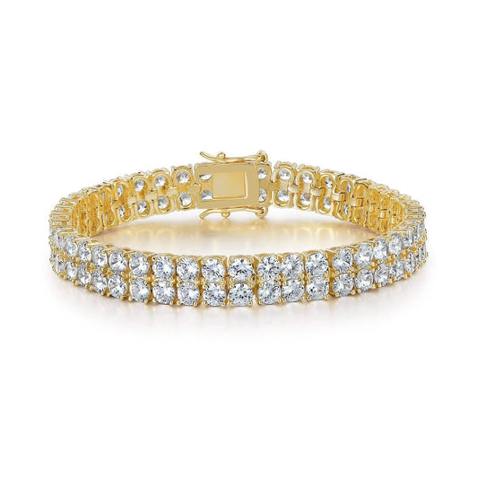 Bracelet Tennis Double Rang | Or