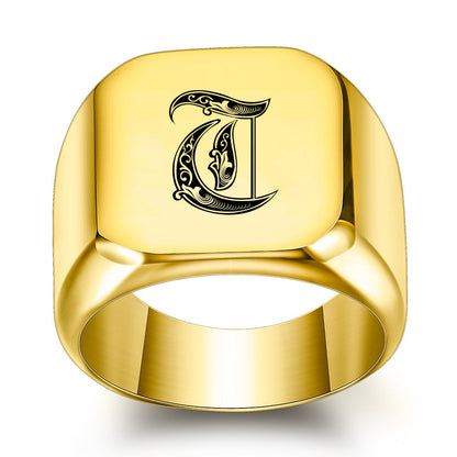 Bague Initiale Noble Classique | Or