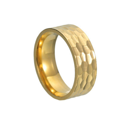 Bague Anneau Martelé Varek | Or Blanc